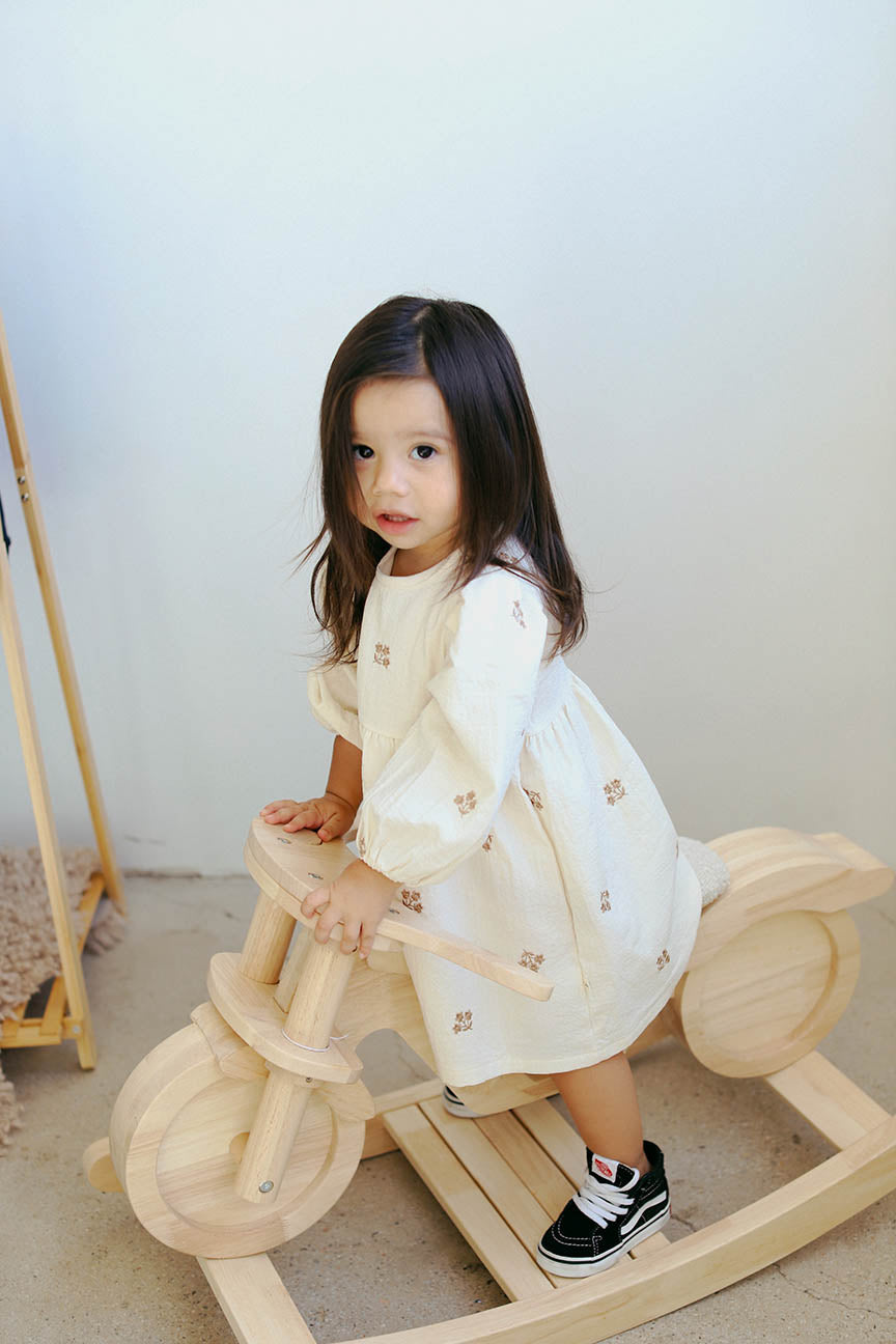 Glory Embroidery Dress - Ivory - Palmer Rose - Baby and Children's Clothing Boutique