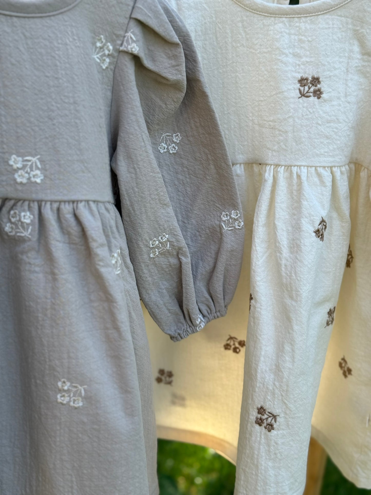 Glory Embroidery Dress - Gray - Palmer Rose - Baby and Children's Clothing Boutique