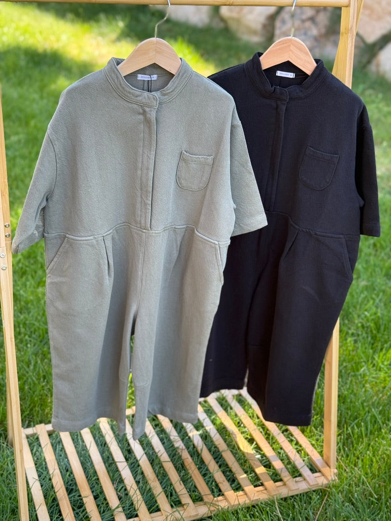 Saina Jumpsuit - Khaki - Palmer Rose - Baby and Children's Clothing Boutique