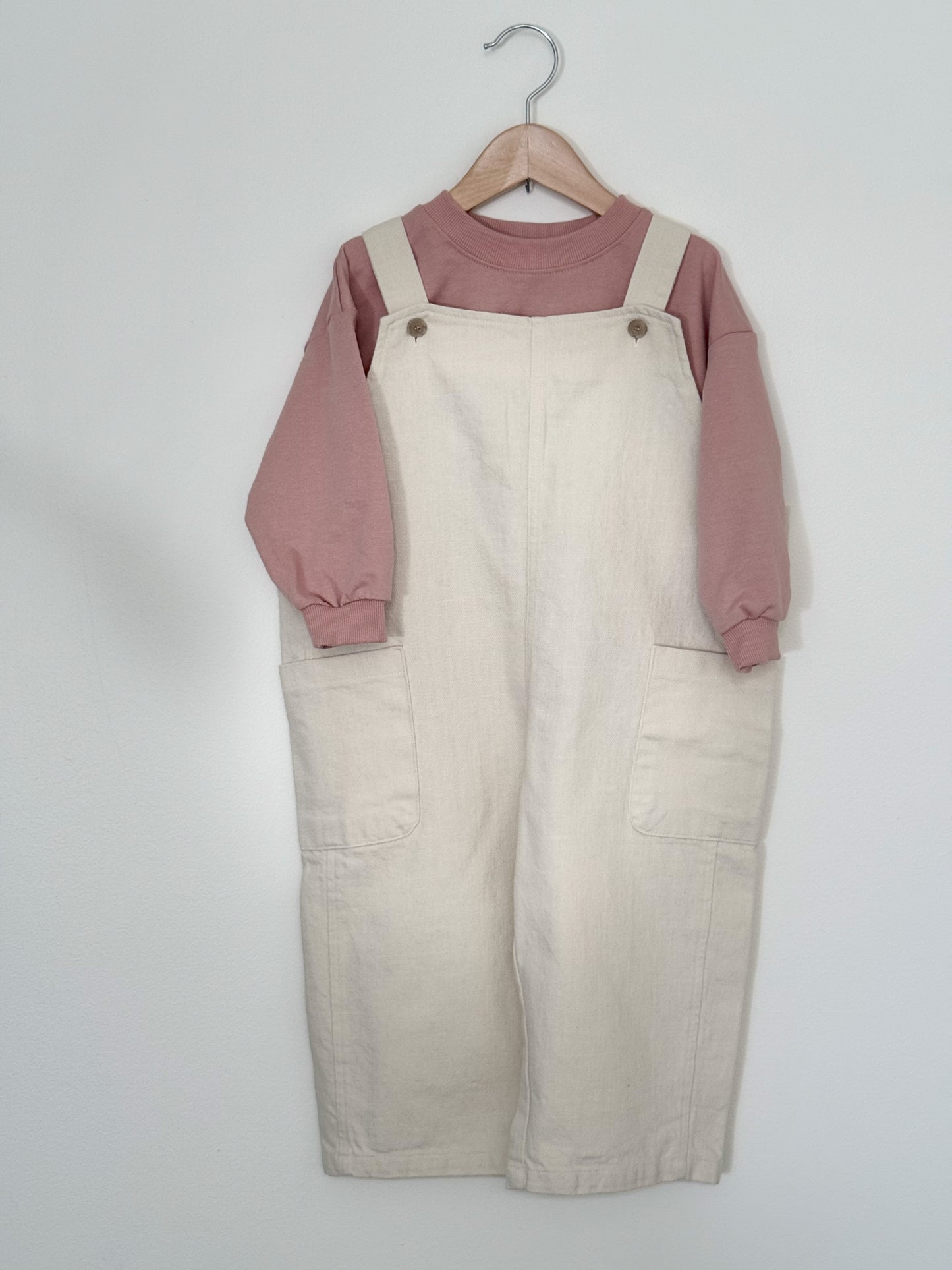 Baking Overalls - Cream - Palmer Rose - Baby and Children's Clothing Boutique