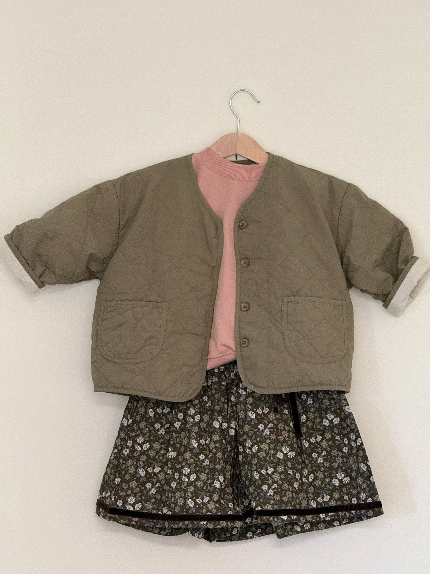 Bongbong Quilting Jumper - Khaki - Palmer Rose - Baby and Children's Clothing Boutique