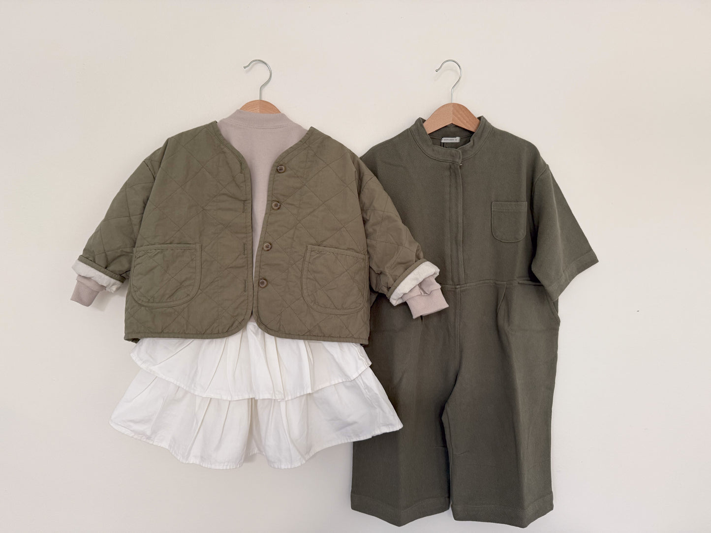 Bongbong Quilting Jumper - Khaki - Palmer Rose - Baby and Children's Clothing Boutique