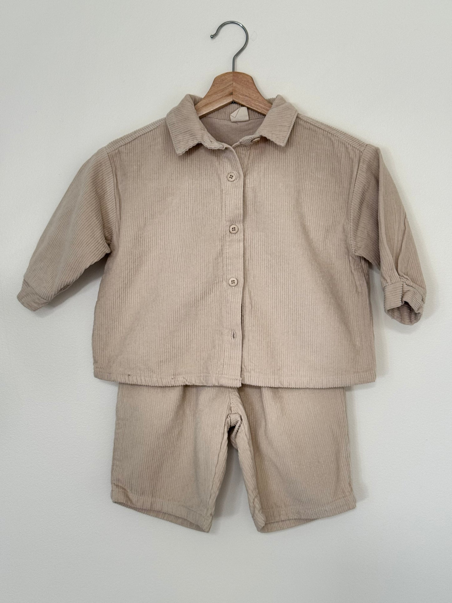 Mood Corduroy Set - Beige - Palmer Rose - Baby and Children's Clothing Boutique