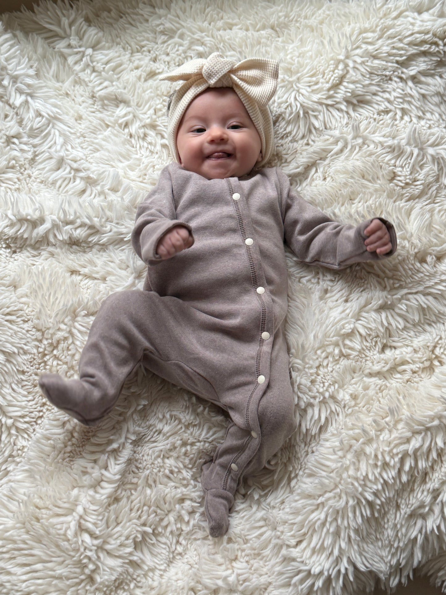 Totori Foot Bodysuit - Oatmeal - Palmer Rose - Baby and Children's Clothing Boutique in Salt Lake City Utah