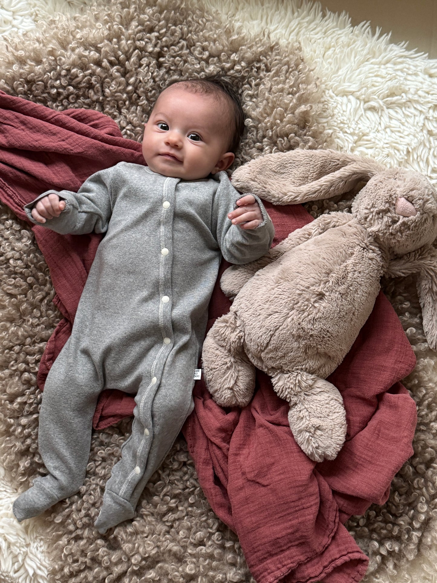 Totori Foot Bodysuit - Oatmeal - Palmer Rose - Baby and Children's Clothing Boutique in Salt Lake City Utah