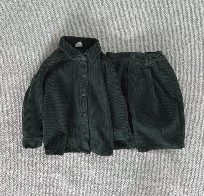 Mood Corduroy Set - Dark Green - Palmer Rose - Baby and Children's Clothing Boutique