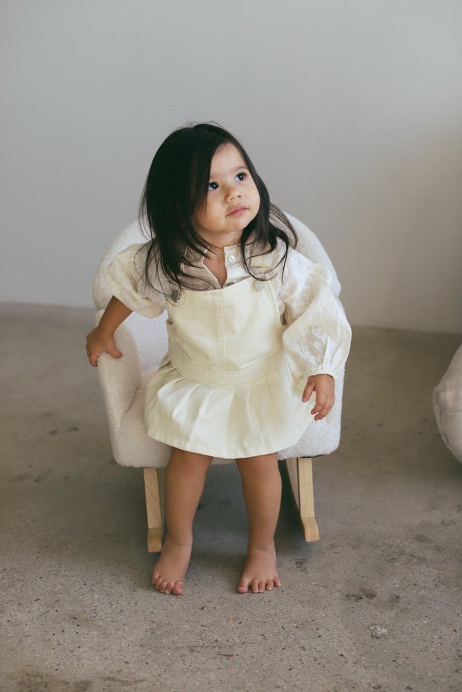 Acordian Dress - Vanilla - Palmer Rose - Baby and Children's Clothing Boutique