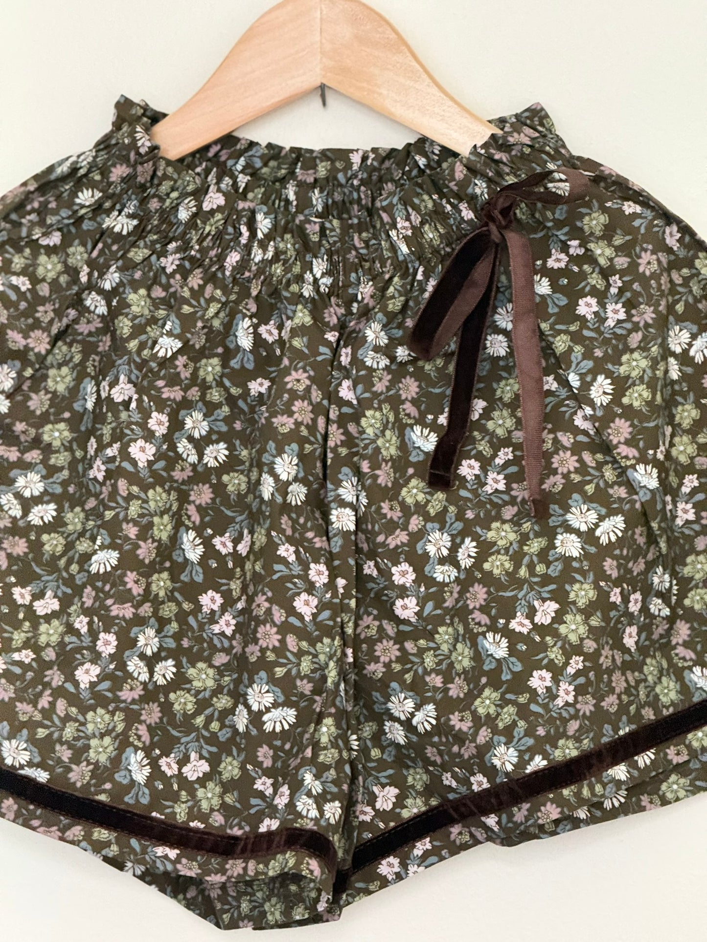 Liberty Velvet Shorts - Brown - Palmer Rose - Baby and Children's Clothing Boutique