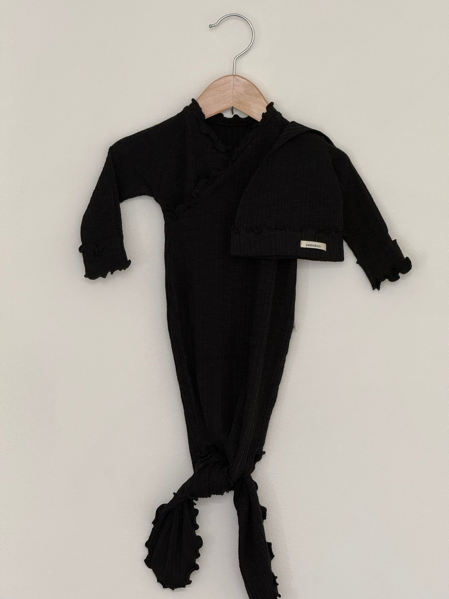 Daphne Tail Bonnet Set - Black - Palmer Rose - Baby and Children's Clothing Boutique