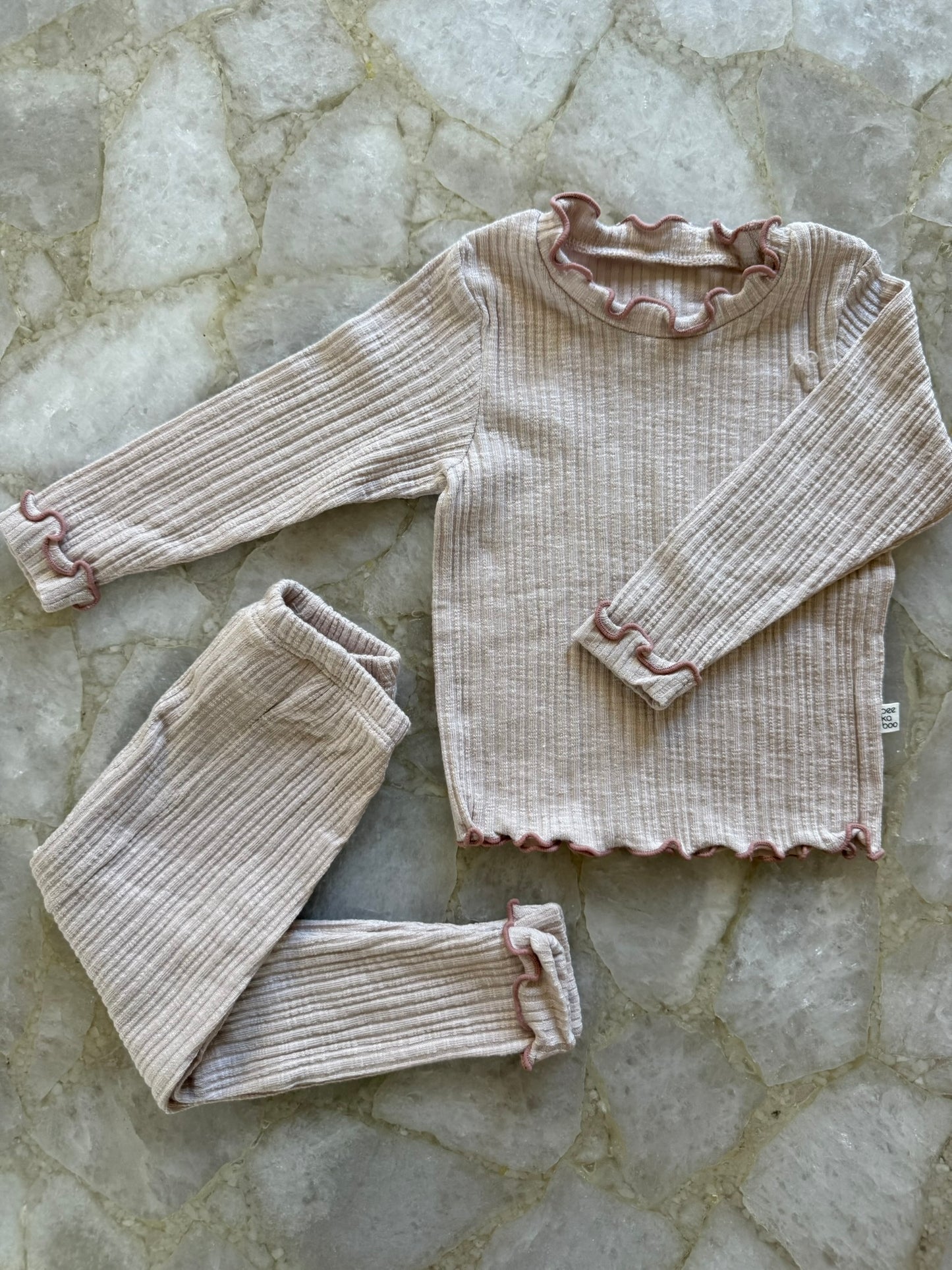 Daphne Baby Top Bottom Set - Cream - Palmer Rose - Baby and Children's Clothing Boutique