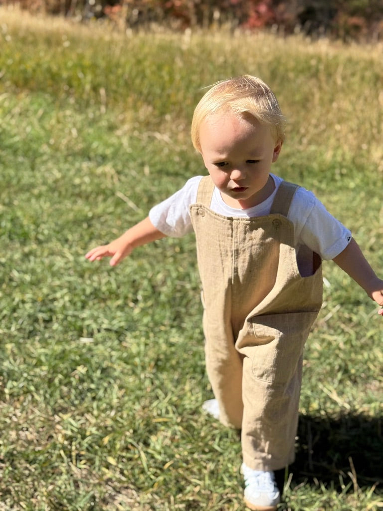 Baking Overalls - Beige - Palmer Rose - Baby and Children's Clothing Boutique
