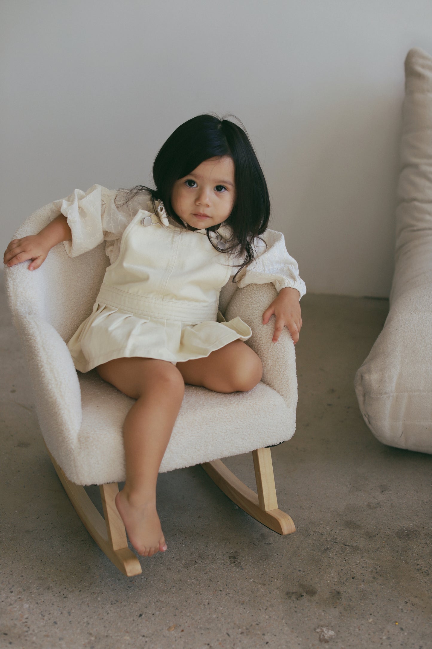 Acordian Dress - Vanilla - Palmer Rose - Baby and Children's Clothing Boutique in Salt Lake City Utah