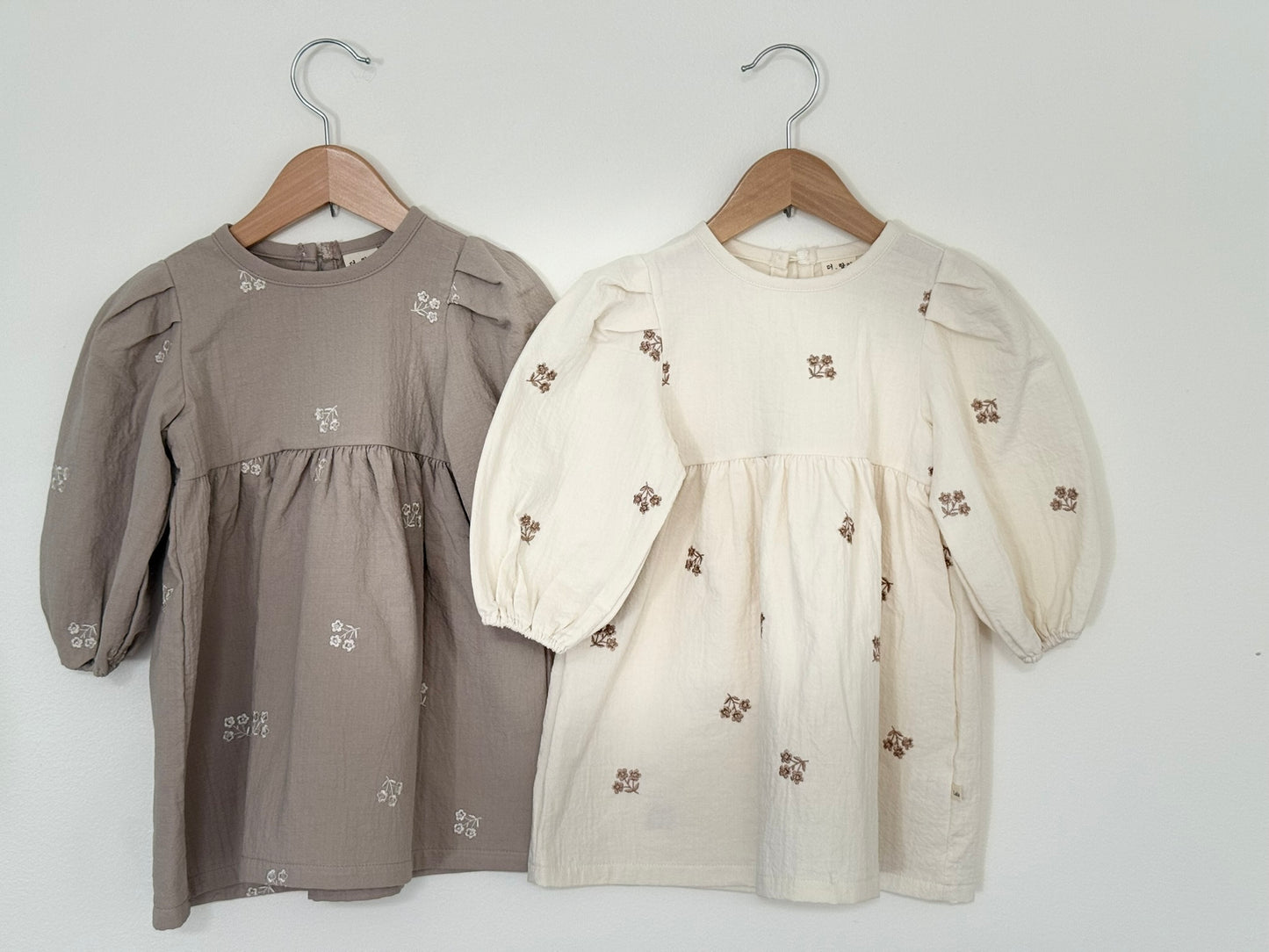 Glory Embroidery Dress - Gray - Palmer Rose - Baby and Children's Clothing Boutique