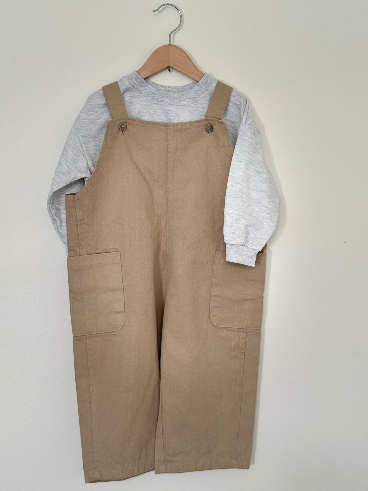 Baking Overalls - Beige - Palmer Rose - Baby and Children's Clothing Boutique
