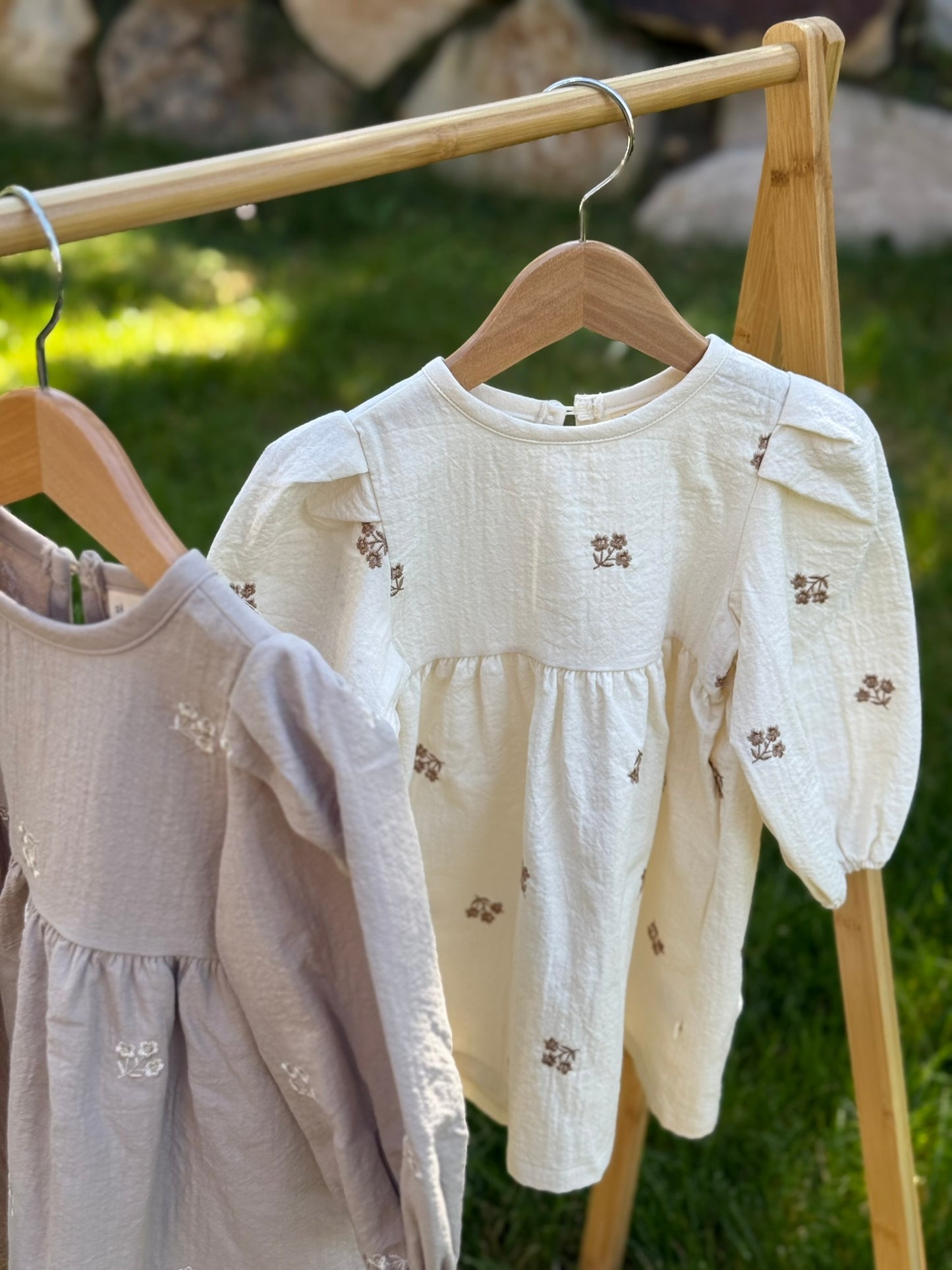 Glory Embroidery Dress - Ivory - Palmer Rose - Baby and Children's Clothing Boutique