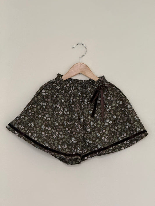 Liberty Velvet Shorts - Brown - Palmer Rose - Baby and Children's Clothing Boutique