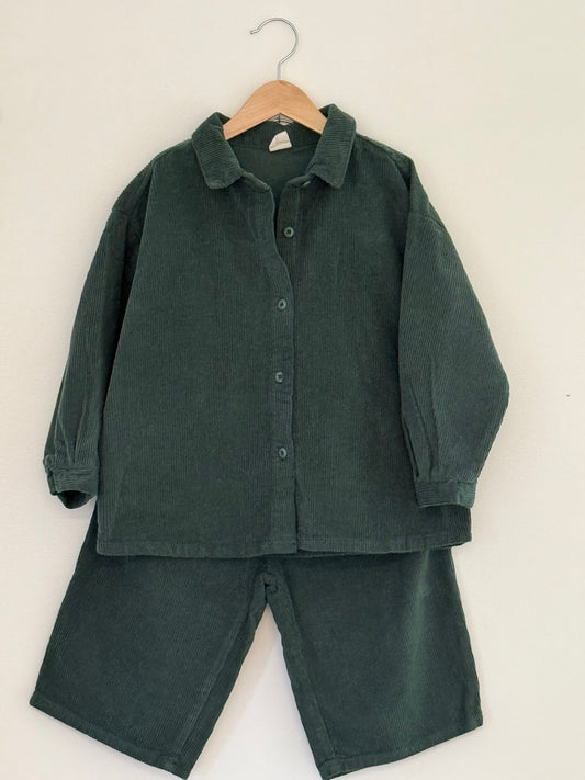 Mood Corduroy Set - Dark Green - Palmer Rose - Baby and Children's Clothing Boutique