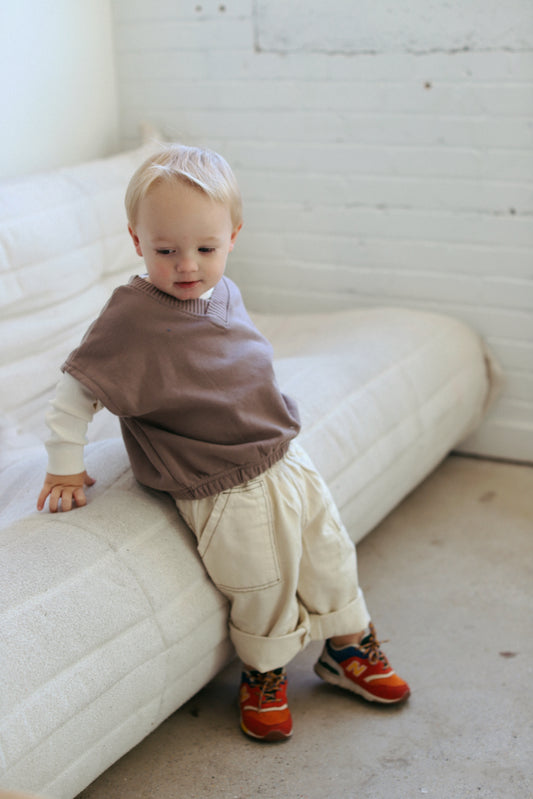 Pie Pocket Denim Pants - Cream - Palmer Rose - Baby and Children's Clothing Boutique