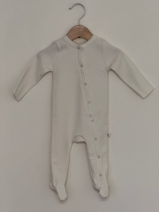 Totori Foot Bodysuit - White-Melange - Palmer Rose - Baby and Children's Clothing Boutique