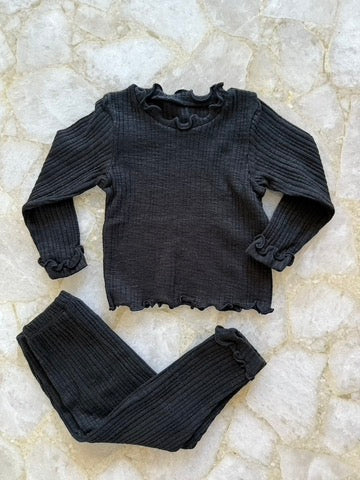 Daphne Baby Top Bottom Set - Black - Palmer Rose - Baby and Children's Clothing Boutique