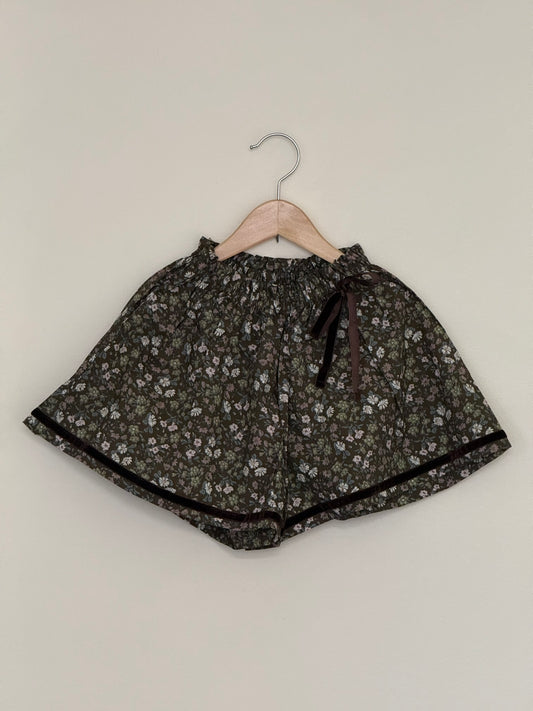 Liberty Velvet Shorts - Brown - Palmer Rose - Baby and Children's Clothing Boutique