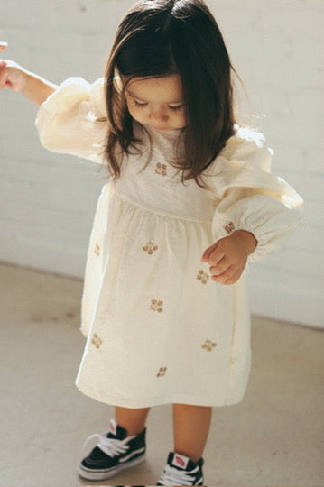 Glory Embroidery Dress - Ivory - Palmer Rose - Baby and Children's Clothing Boutique